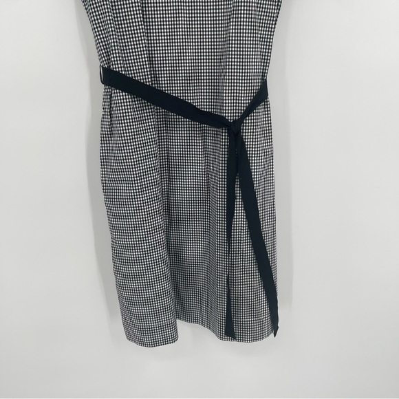 J. Crew NWT Edie Gingham Dress Womens Size 4 tall Black White Check Ruffle - Picture 3 of 11
